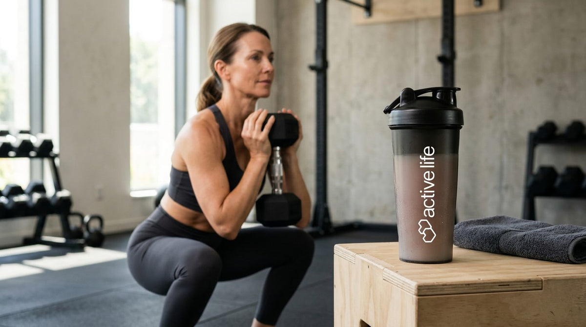 Femme qui prend de la créatine pour la musculation