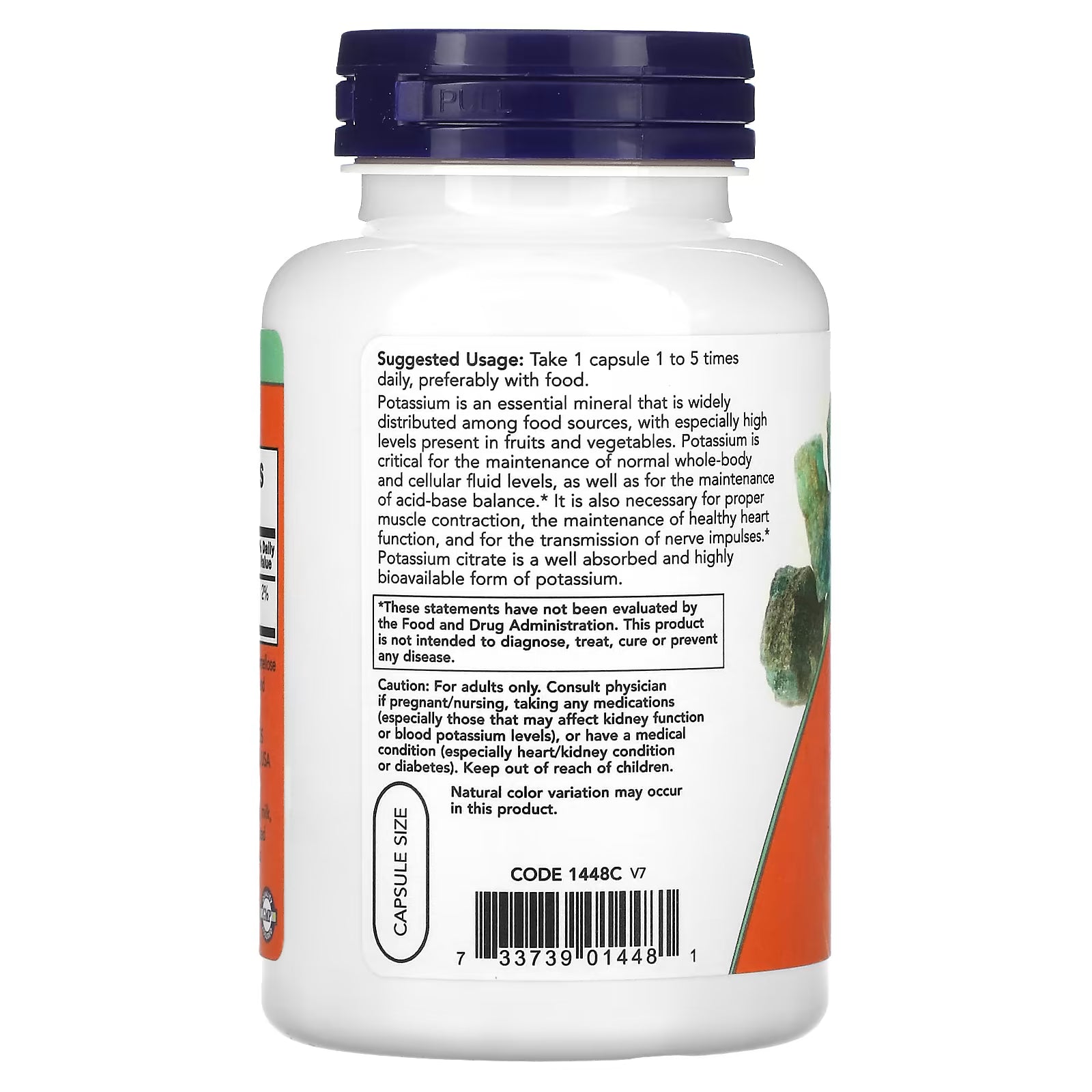 Citrate de potassium, 99 mg