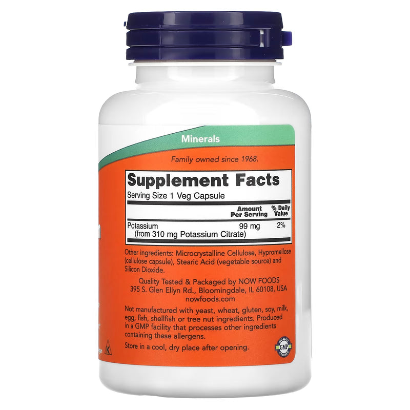Citrate de potassium, 99 mg