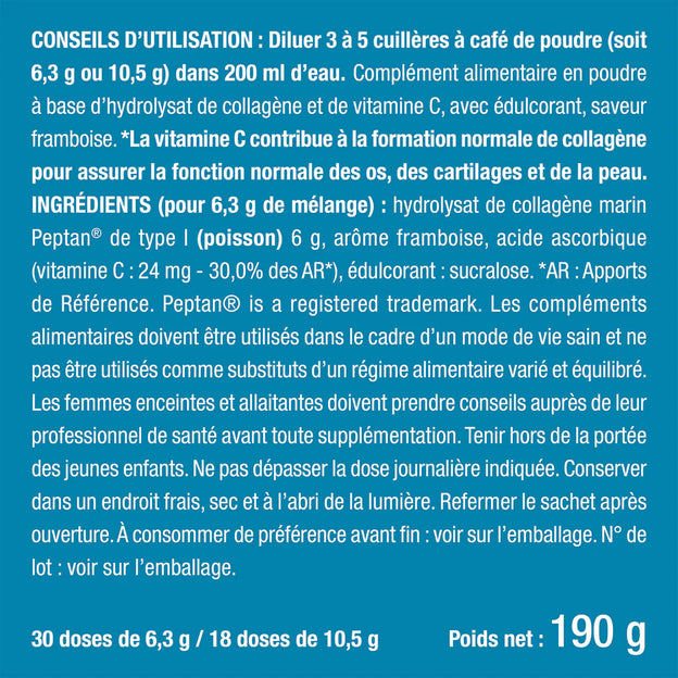 Collagène Marin peptides en Poudre