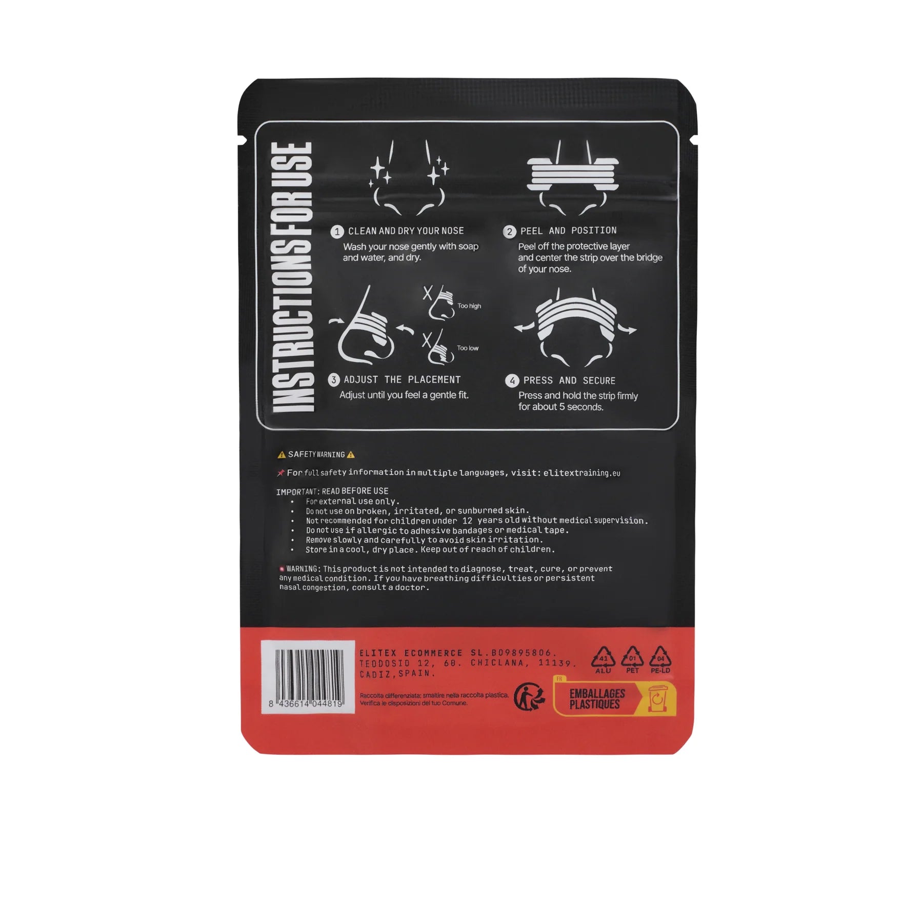 Bandes nasales avec eucalyptus - pack 30 unités