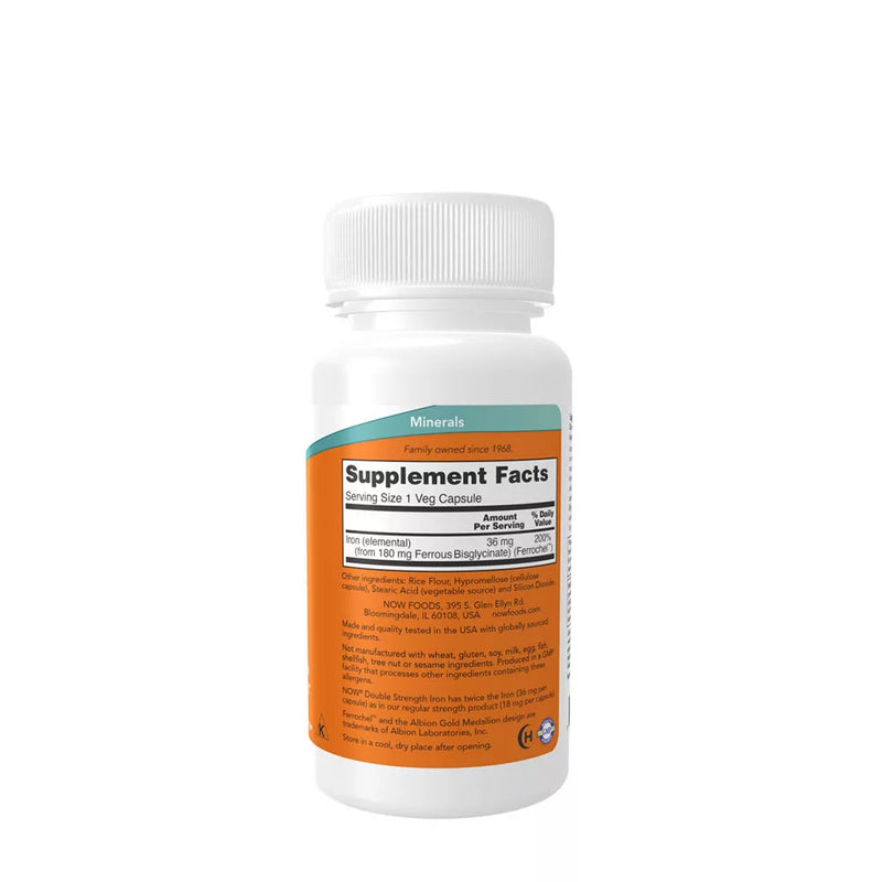 Fer 36 mg - Ferrochel® Now Foods – 90 Gélules