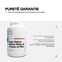 Lean Gainer Whey & Crème de riz
