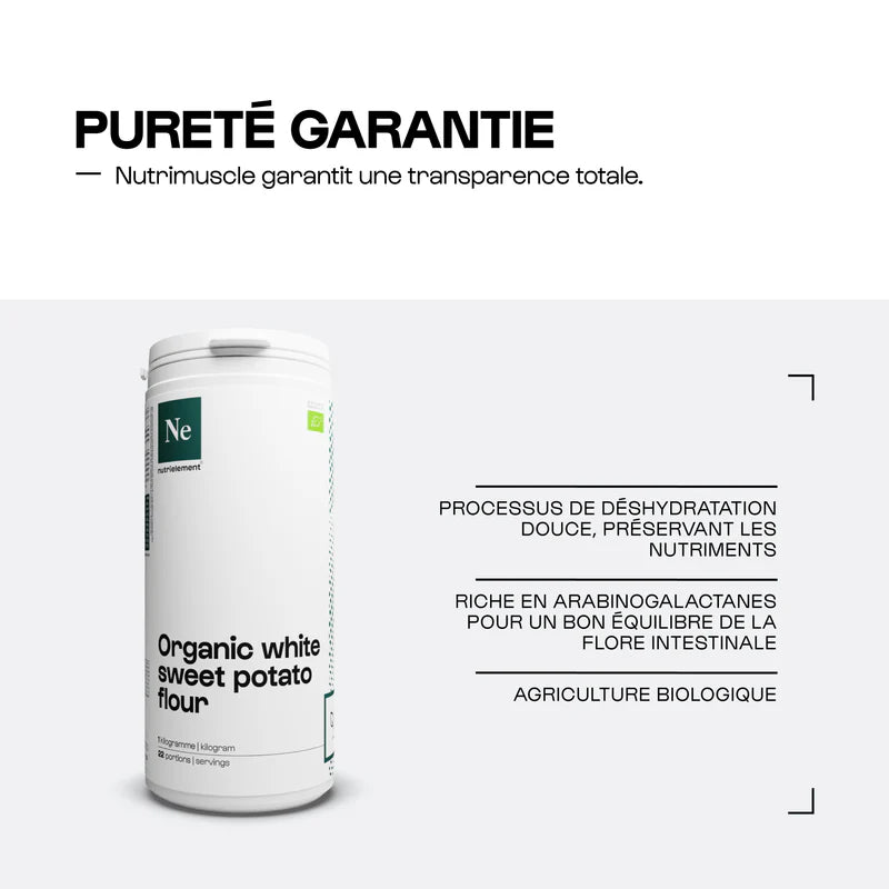 Farine de patate douce blanche biologique