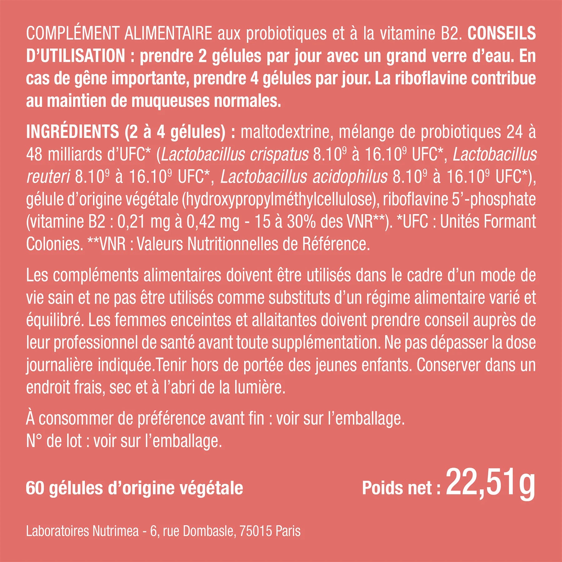 Probiotiques Flore Intime