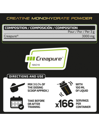 Crealuxe 500g Créatine Creapure