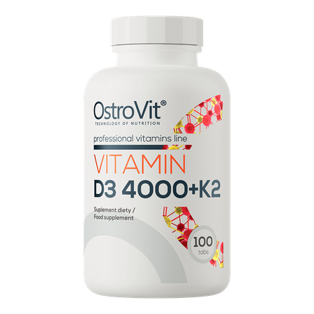 Vitamine D3 4000 IU + K2 100Cp.