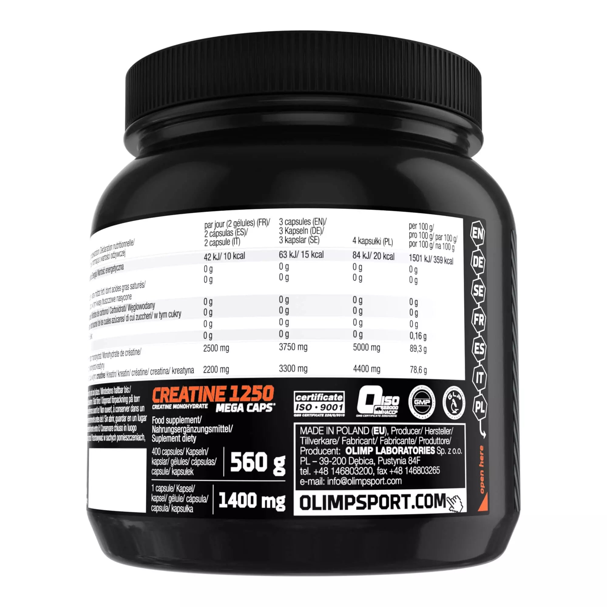 Creatine 1250 Mega Caps® - Gélules