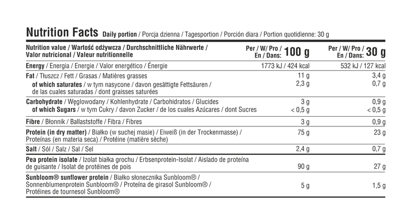 Vegan Proteine - Pois & Tournesol Sunbloom®