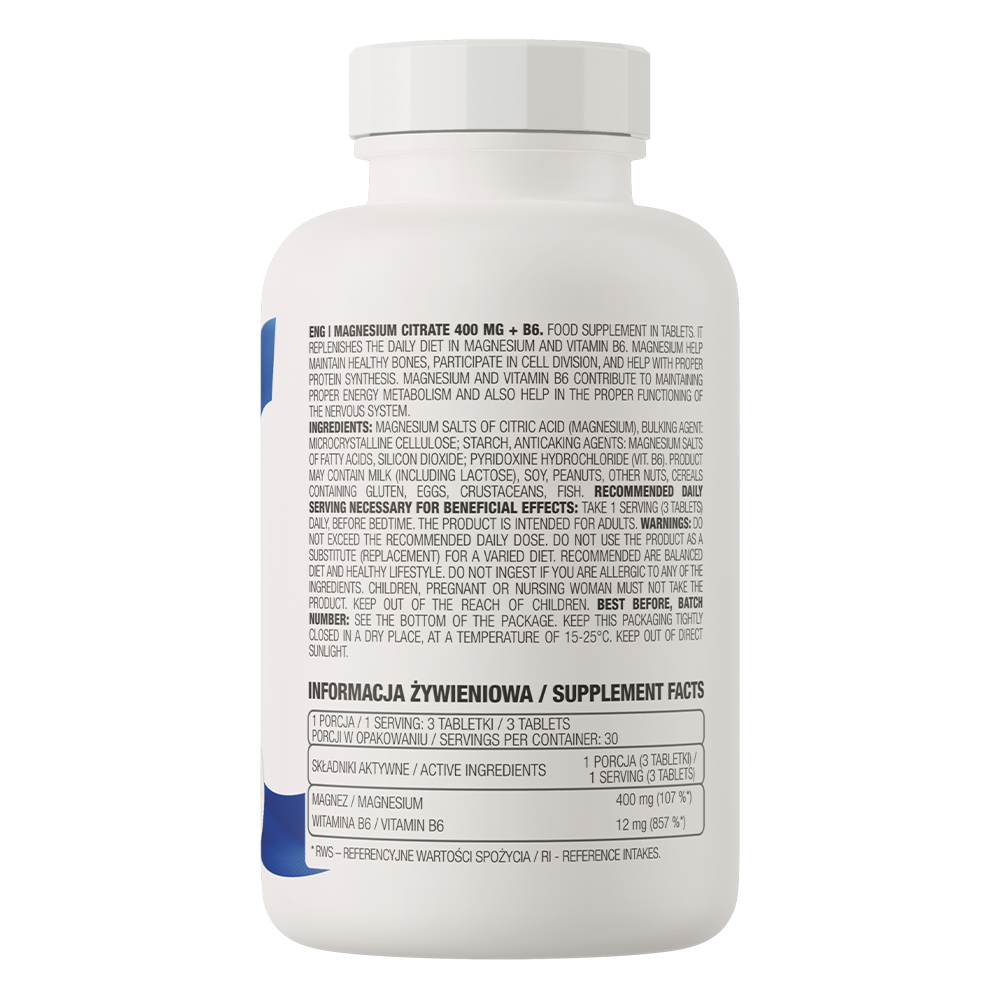 Magnesium Citrate 400mg + B6