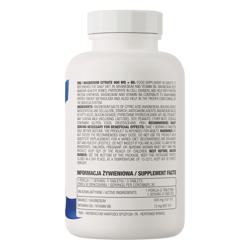 Magnesium Citrate 400mg + B6