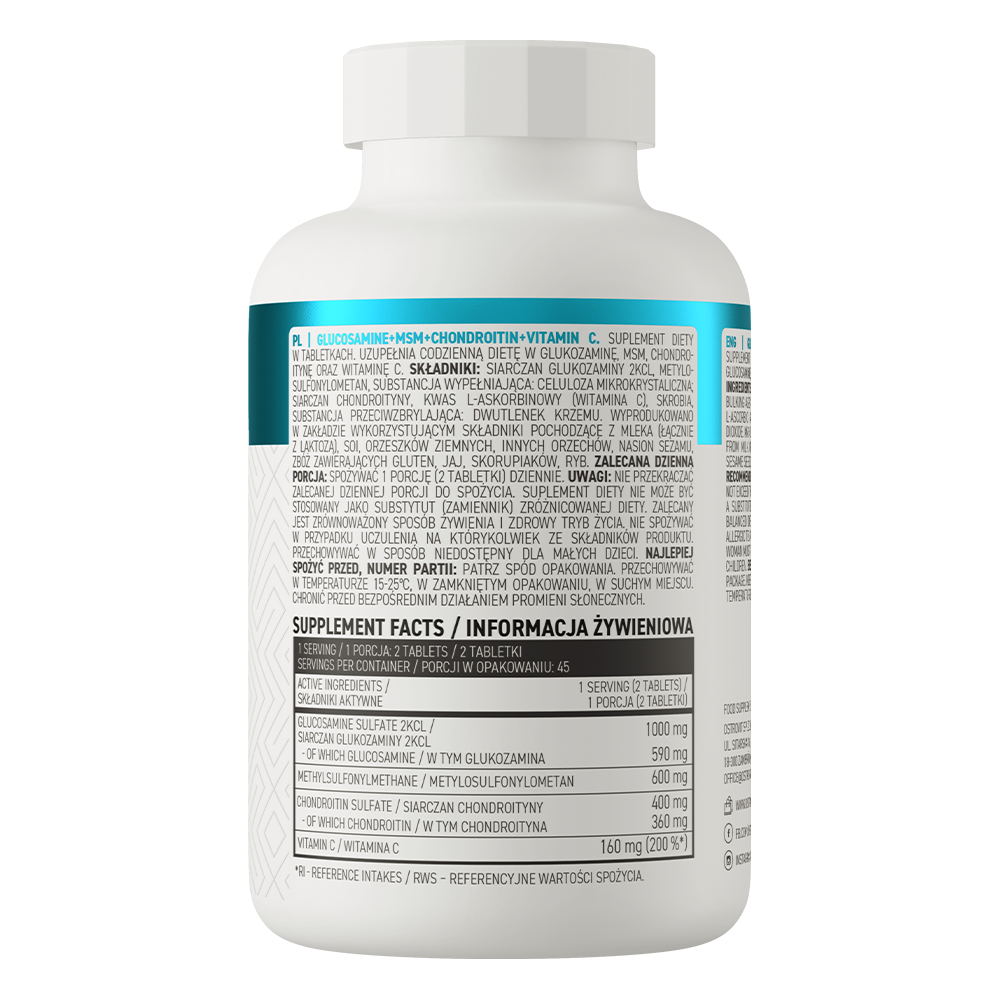 Glucosamine + MSM + Chondroitin + Vitamin C