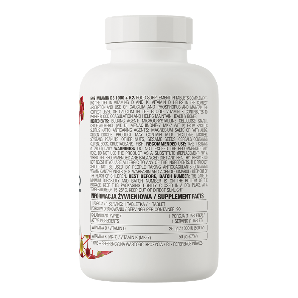 Vitamin D3 1000 IU + K2