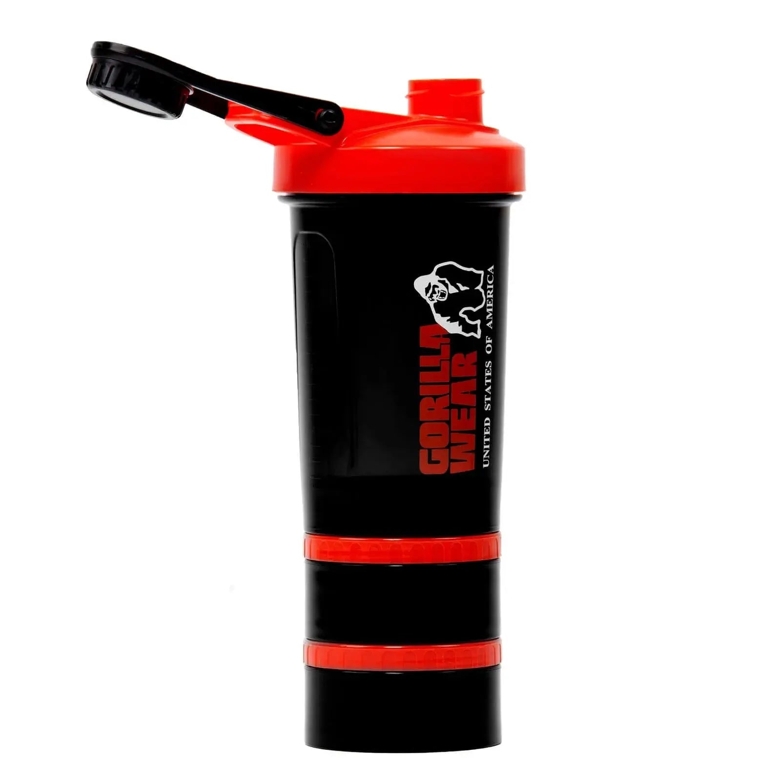 Shaker 2 Go,   14.99,  500ml-2-x-130ml-Black-Red,  Gorilla Wear,  Active Life