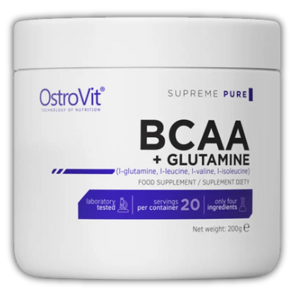 BCAA + Glutamine en poudre,   15.89,  200-g-Naturel,  OstroVit,  Active Life