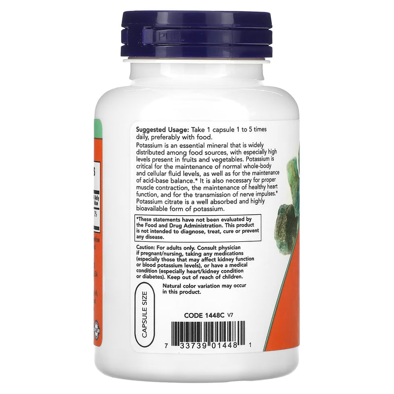Citrate de potassium, 99 mg