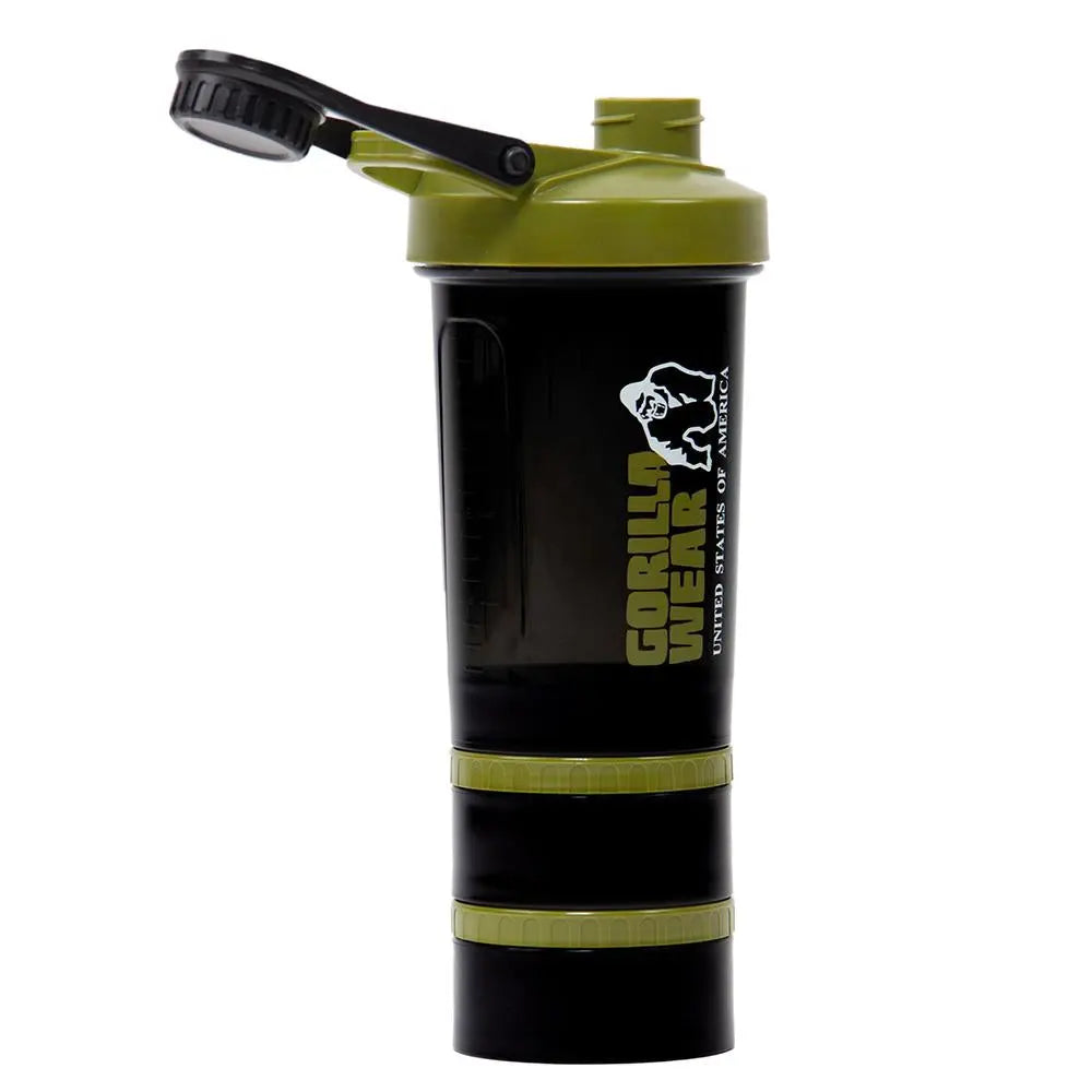 Shaker 2 Go,   14.99,  500ml-2-x-130ml-Black-Army-Green,  Gorilla Wear,  Active Life