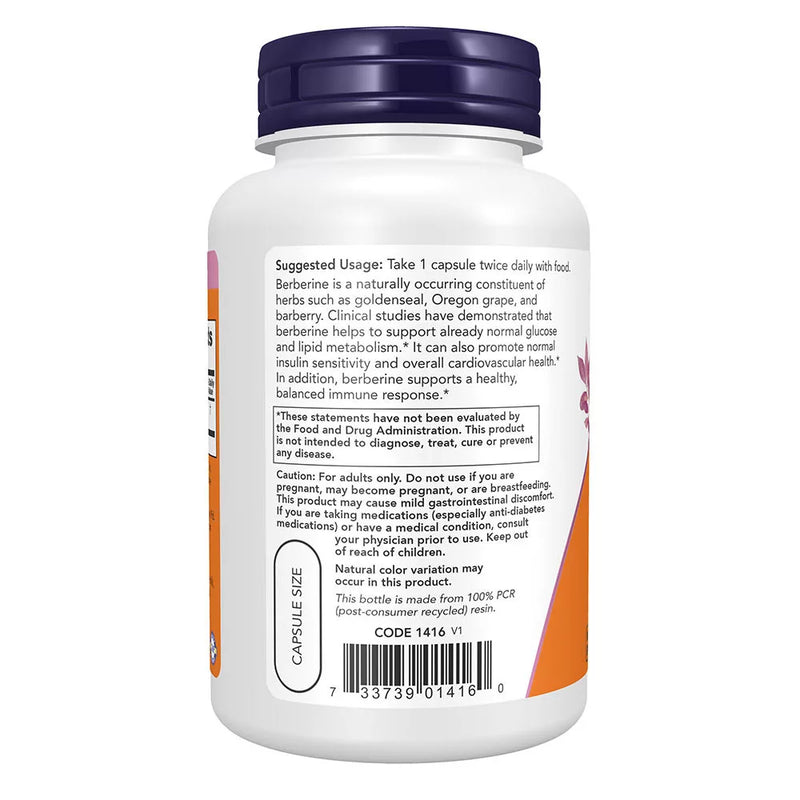 Berberine HCl 500 mg Now Foods – 90 Gélules végétales