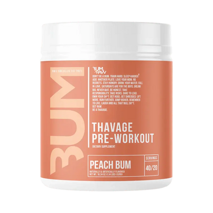 CBUM Thavage Pre-Workout 516g,   49.90,  40-portions-Peach-Bum,  RAW Nutrition,  Active Life