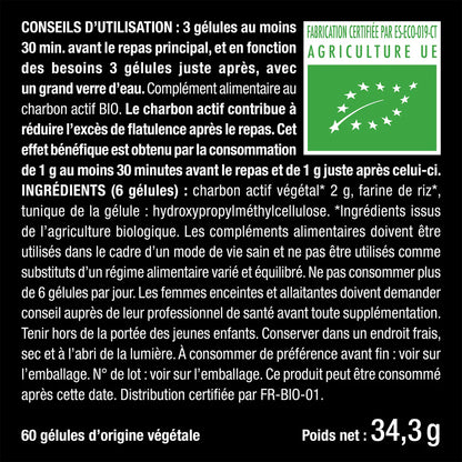 Charbon Actif Végétal Bio
