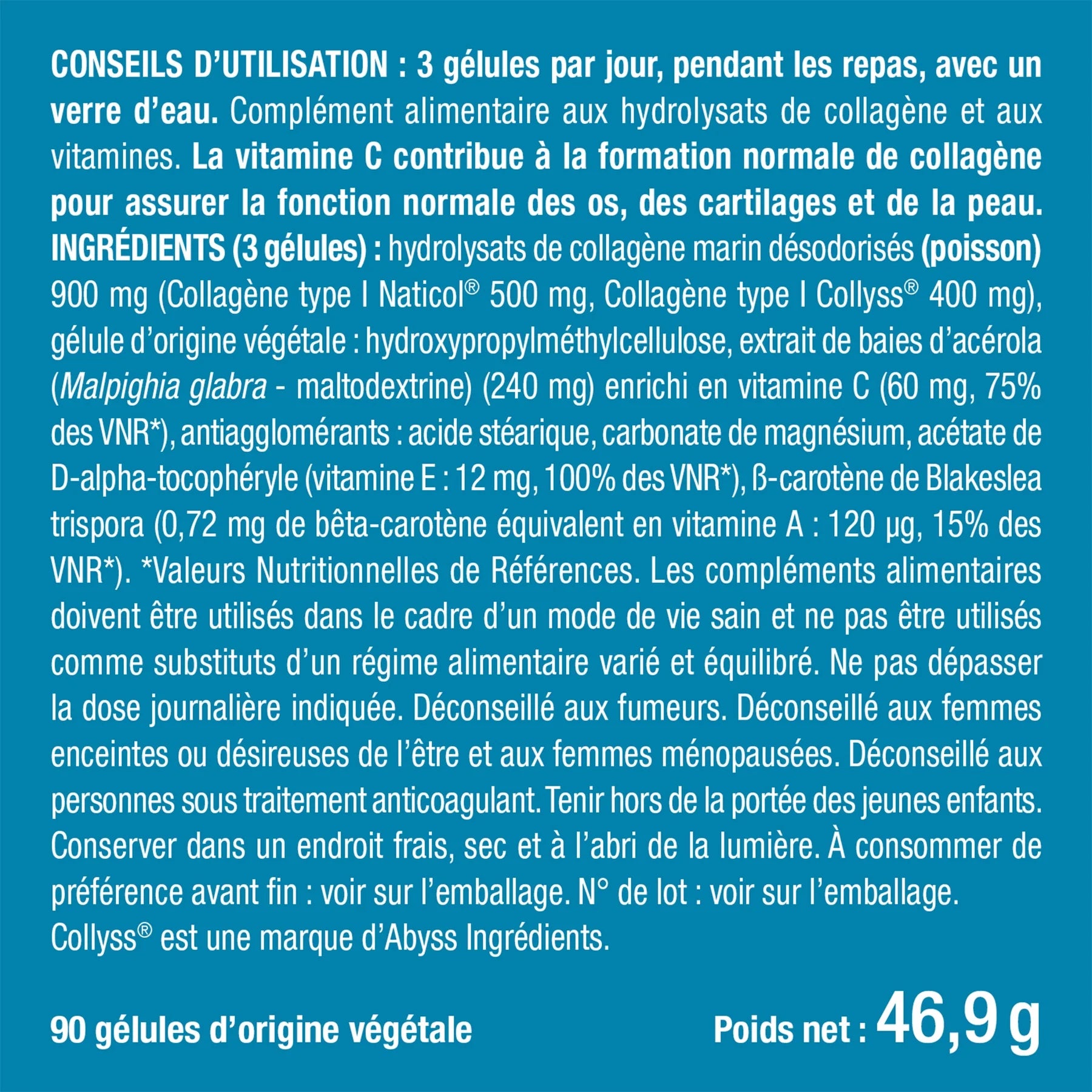 Peptides de collagene marin brevetes