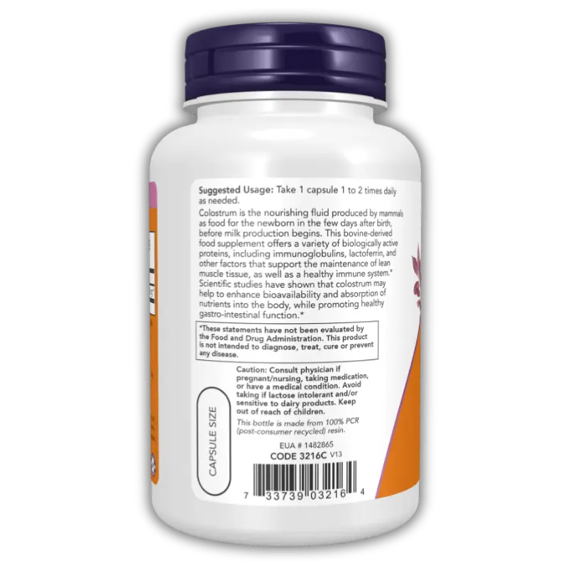 Colostrum 500mg,   ,  ,  Now Foods,  Active Life