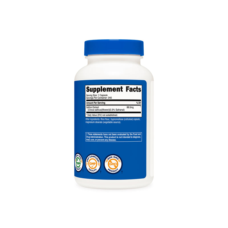 Extrait de Safran 88,5 mg Nutricost – 240 Gélules