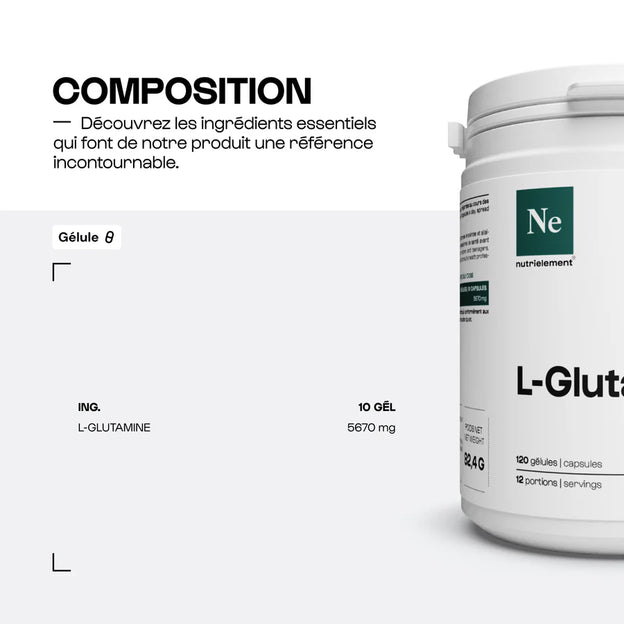 Glutamine (L-Glutamine) en gélules