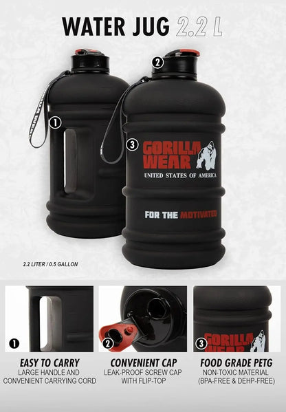 Gourde 2.2L,   ,  ,  Gorilla Wear,  Active Life