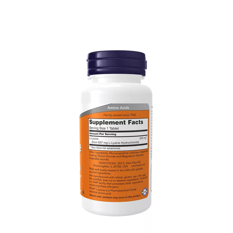 L-Lysine 500 mg Now Foods – 100 Comprimés
