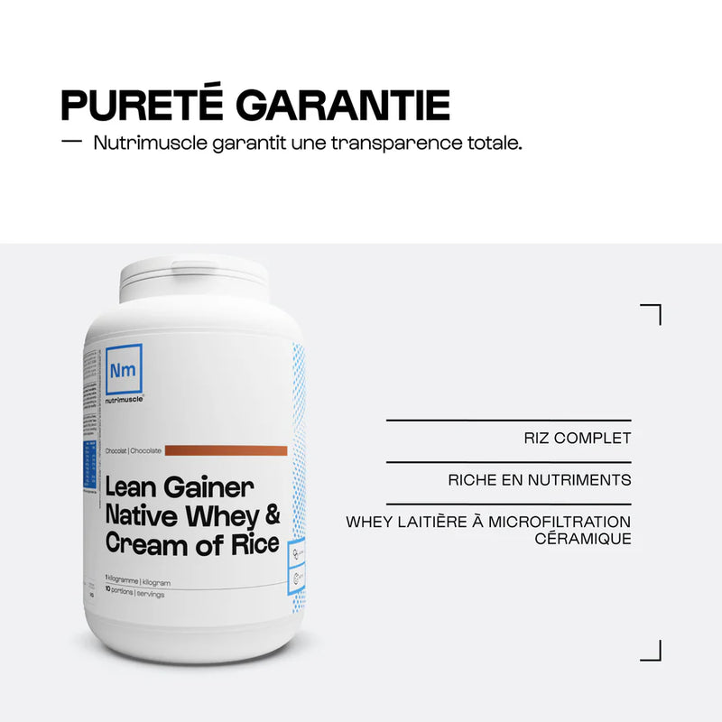 Lean Gainer Whey & Crème de riz