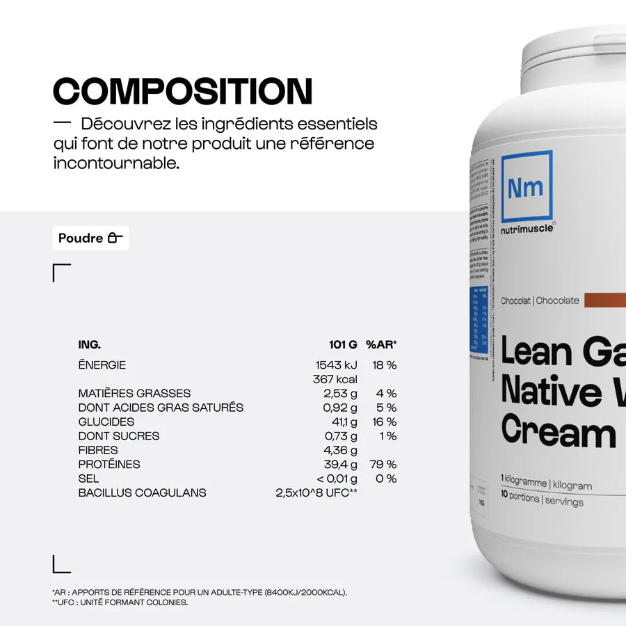 Lean Gainer Whey & Crème de riz