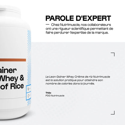 Lean Gainer Whey & Crème de riz