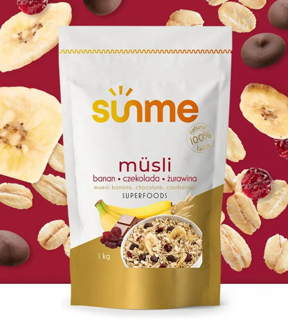 Muesli aux fruits et au chocolat,   9.99,  1000g,  SunMe,  Active Life