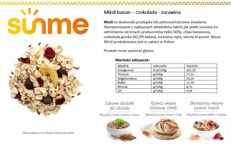 Muesli aux fruits et au chocolat,   ,  ,  SunMe,  Active Life