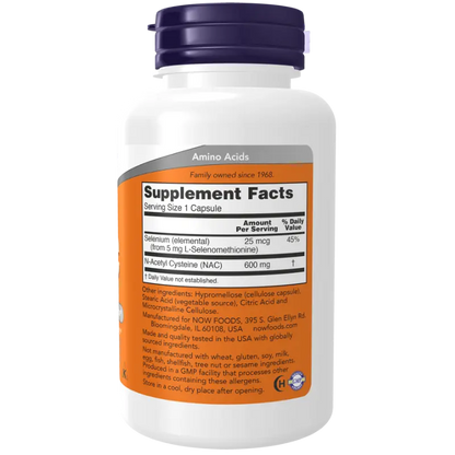 NAC (N-Acétyl-Cystéine) 600 mg,   ,  ,  Now Foods,  Active Life