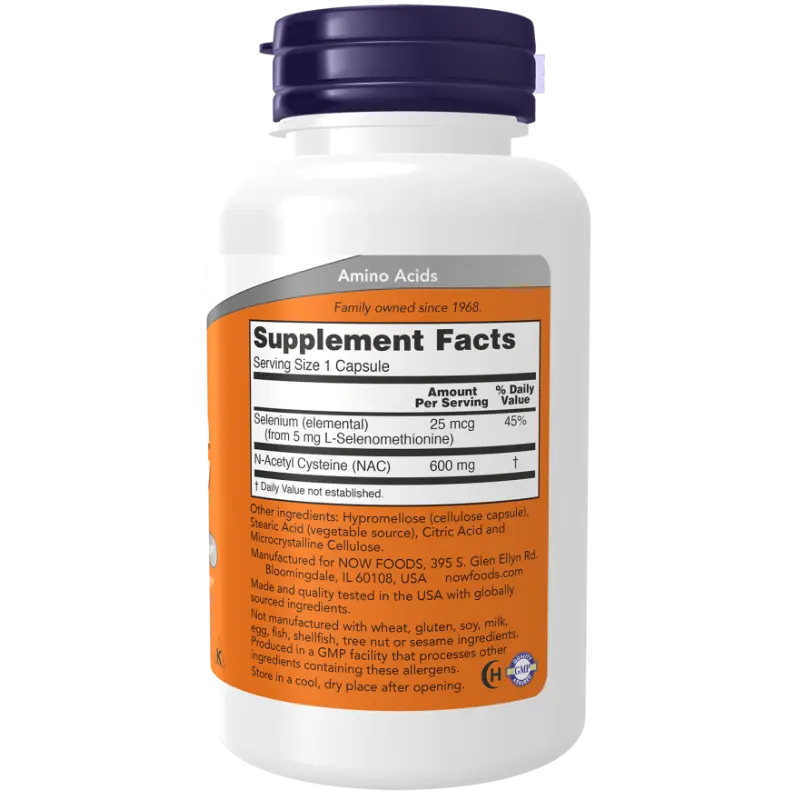 NAC (N-Acétyl-Cystéine) 600 mg,   ,  ,  Now Foods,  Active Life