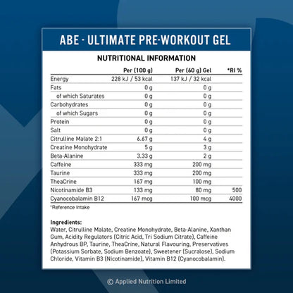 ABE (All Black Everything) Pre Workout Gel