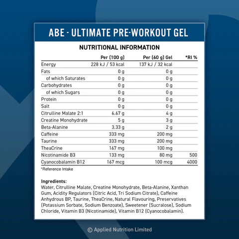 ABE (All Black Everything) Pre Workout Gel