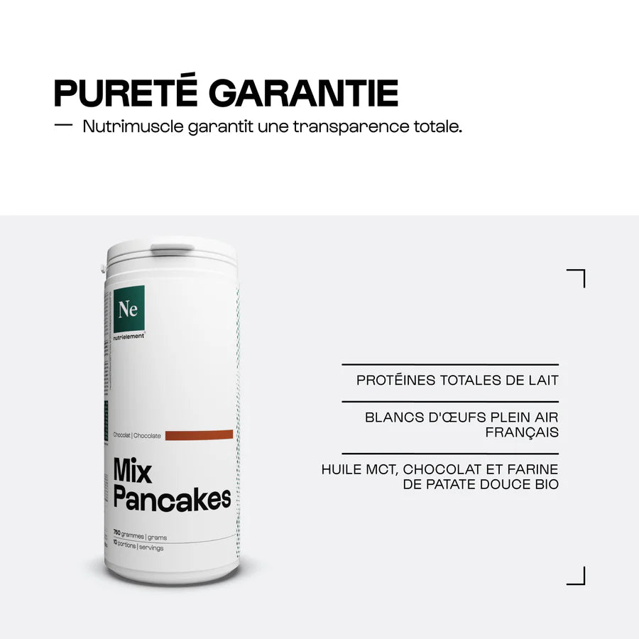Mix pancakes protéinés au chocolat