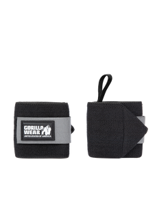 Bandes de poignet Gorilla Wear Wrist Wraps BASIC noir et gris