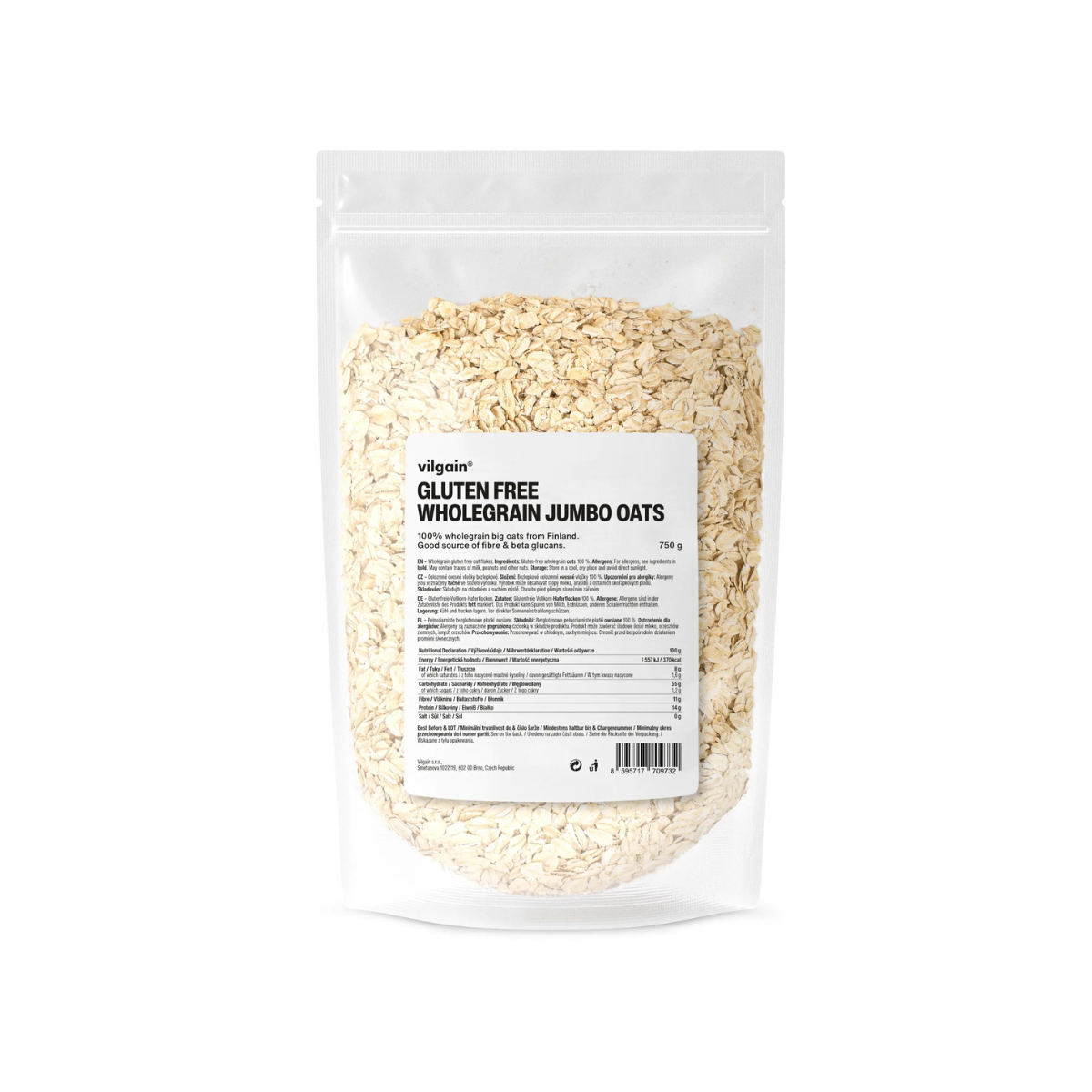 Flocons d’avoine complets sans gluten