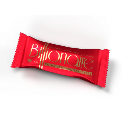 Billionaire Barre protéinée 45g,   2.49,  Chocolate-and-Raspberry-45-g,  Billionaire,  Active Life