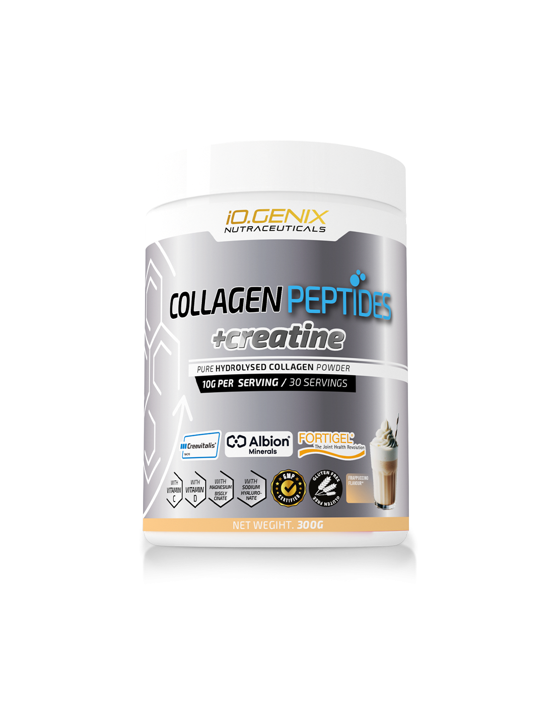 Collagen Peptides + Creatine (Fortigel®, Creavitalis®, Albion®)