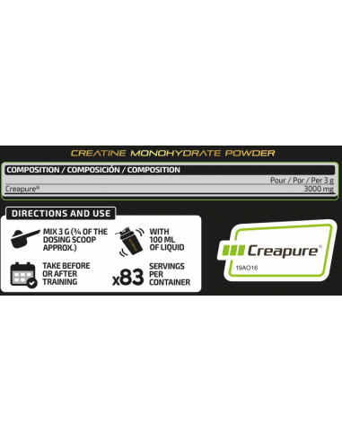 Crealuxe 250g Créatine Creapure