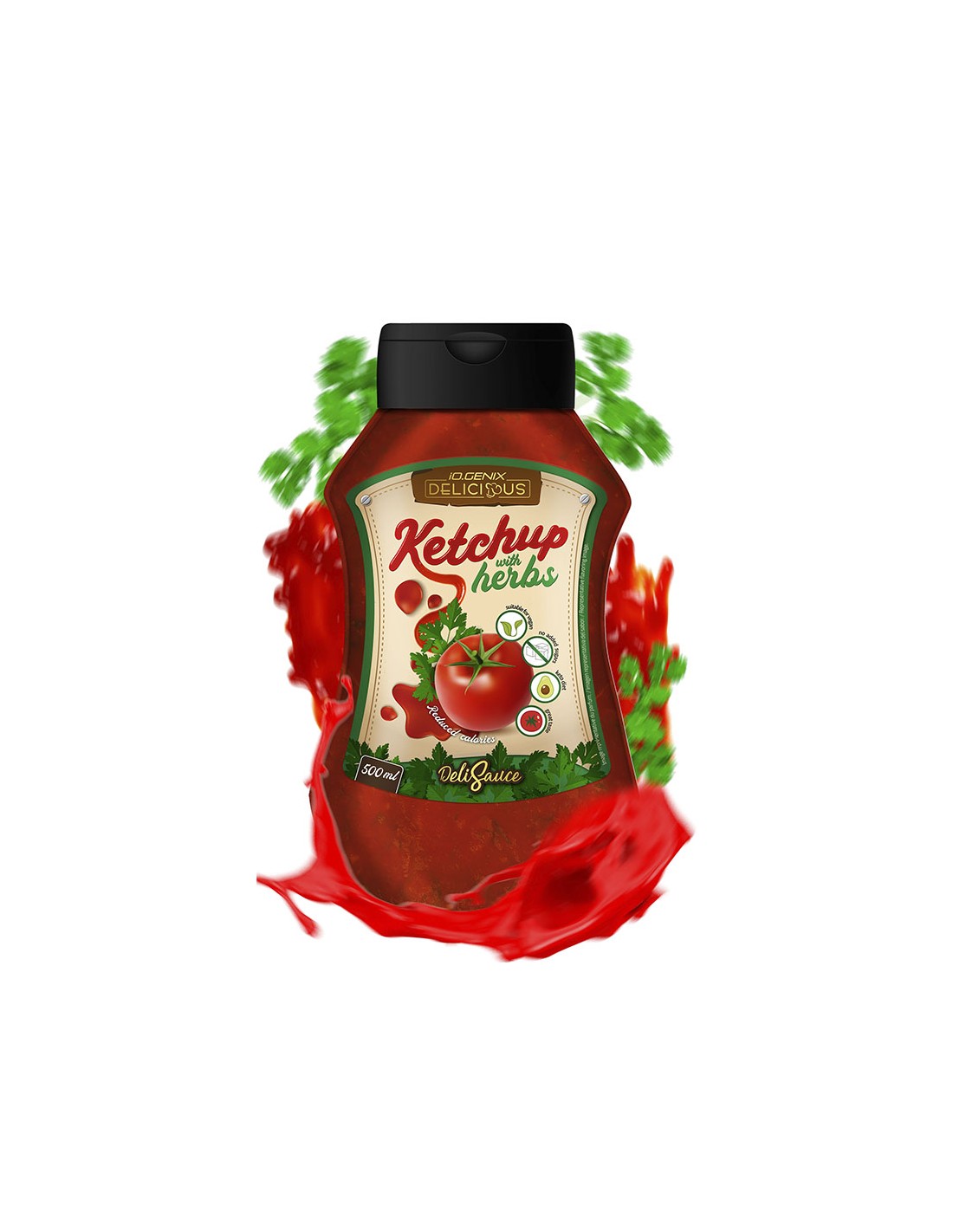 DeliSauces Zero Calories - SALÉ,   7.90,  500-ml-Ketchup-Curry,  IO.Genix,  Active Life