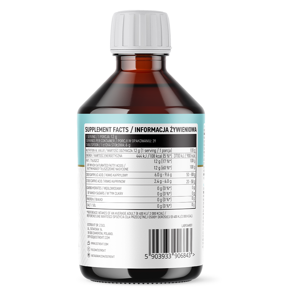 Huile MCT de noix de coco - Nature