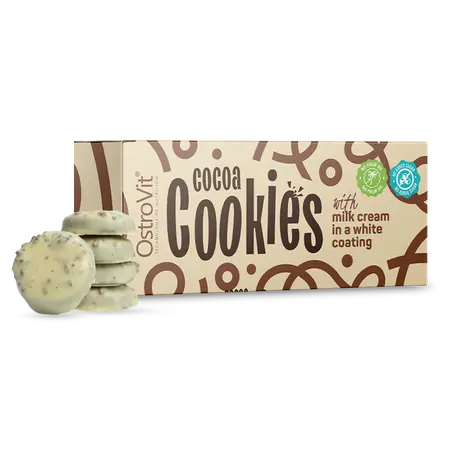 Cookies sans sucre 128g,   3.99,  128-g-Cacao-avec-crème-de-lait-dans-un-glaçage-bla,  OstroVit,  Active Life