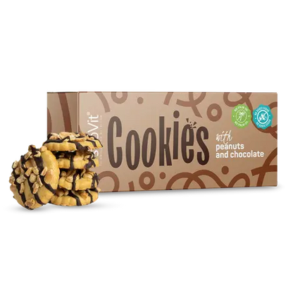 Cookies sans sucre 128g,   3.99,  128-g-Cacahuètes-au-chocolat,  OstroVit,  Active Life