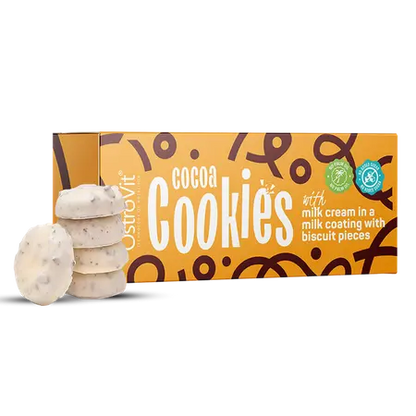 Cookies sans sucre 128g,   3.99,  128-g-Cacao-avec-du-glaçage-blanc-avec-des-morceau,  OstroVit,  Active Life